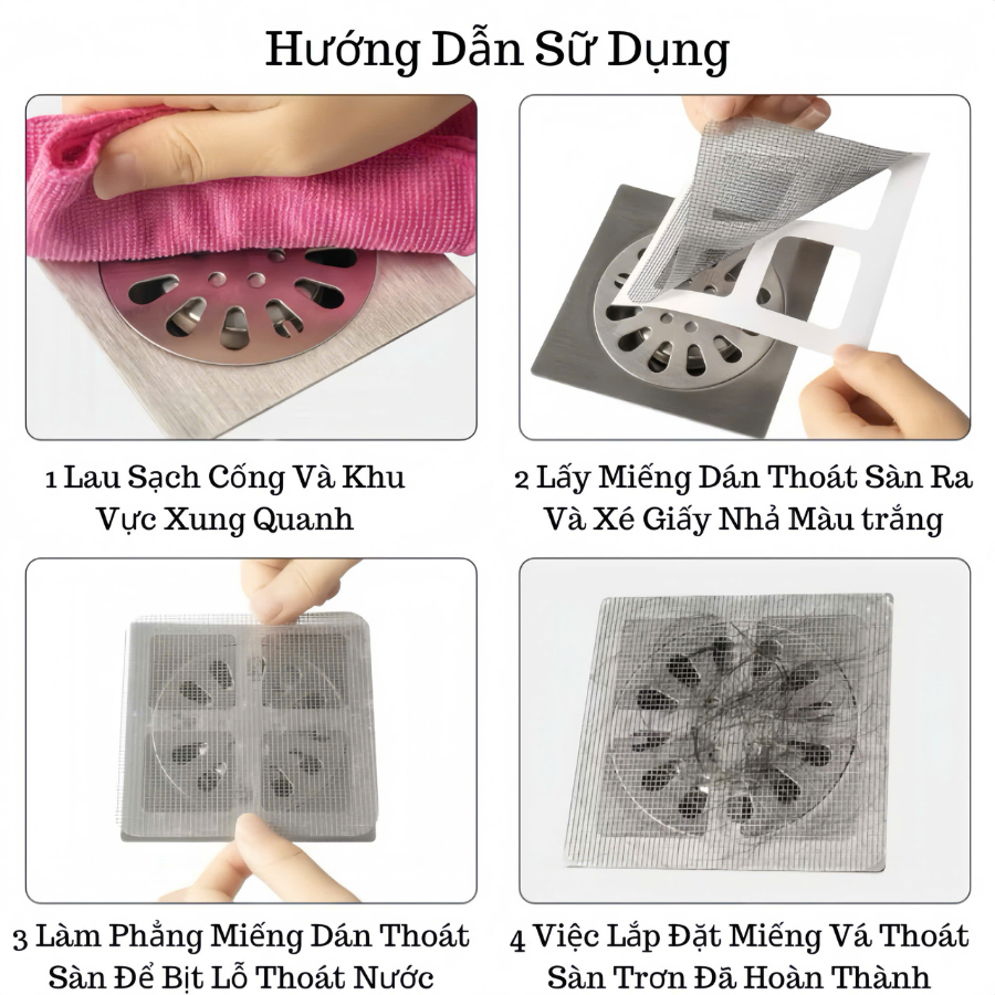Lưới Lọc Rác Chống Tắc Set 10 Miếng Lọc Rác Nhà Tắm Miệng Cống Thoát ...