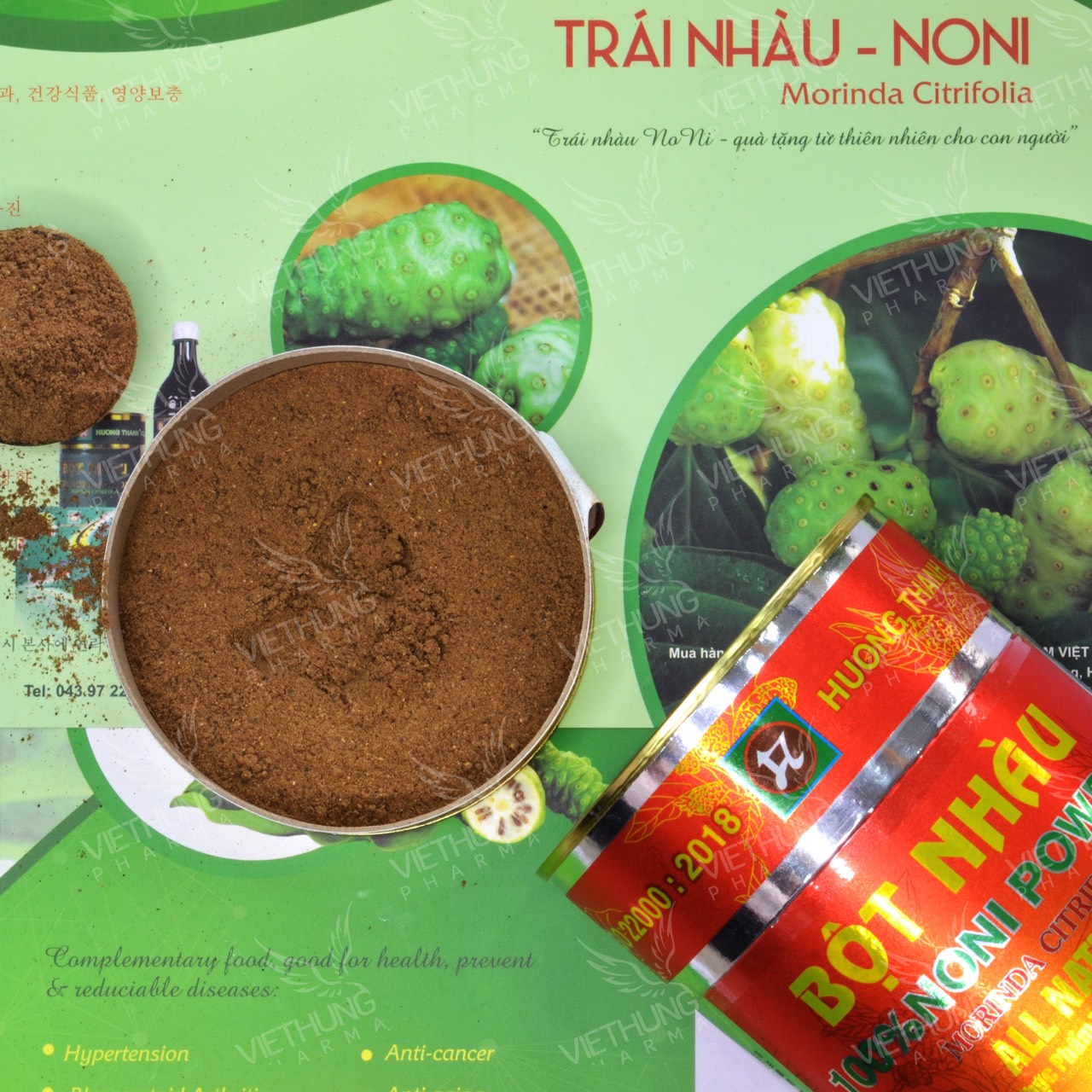 Mô tả Combo 5 Hộp Bột Nhàu Hương Thanh  –노니 가루, Noni Powder Chiết Xuất Từ Bột Trái Nhàu Chín Nguyên Chất 100% - 4