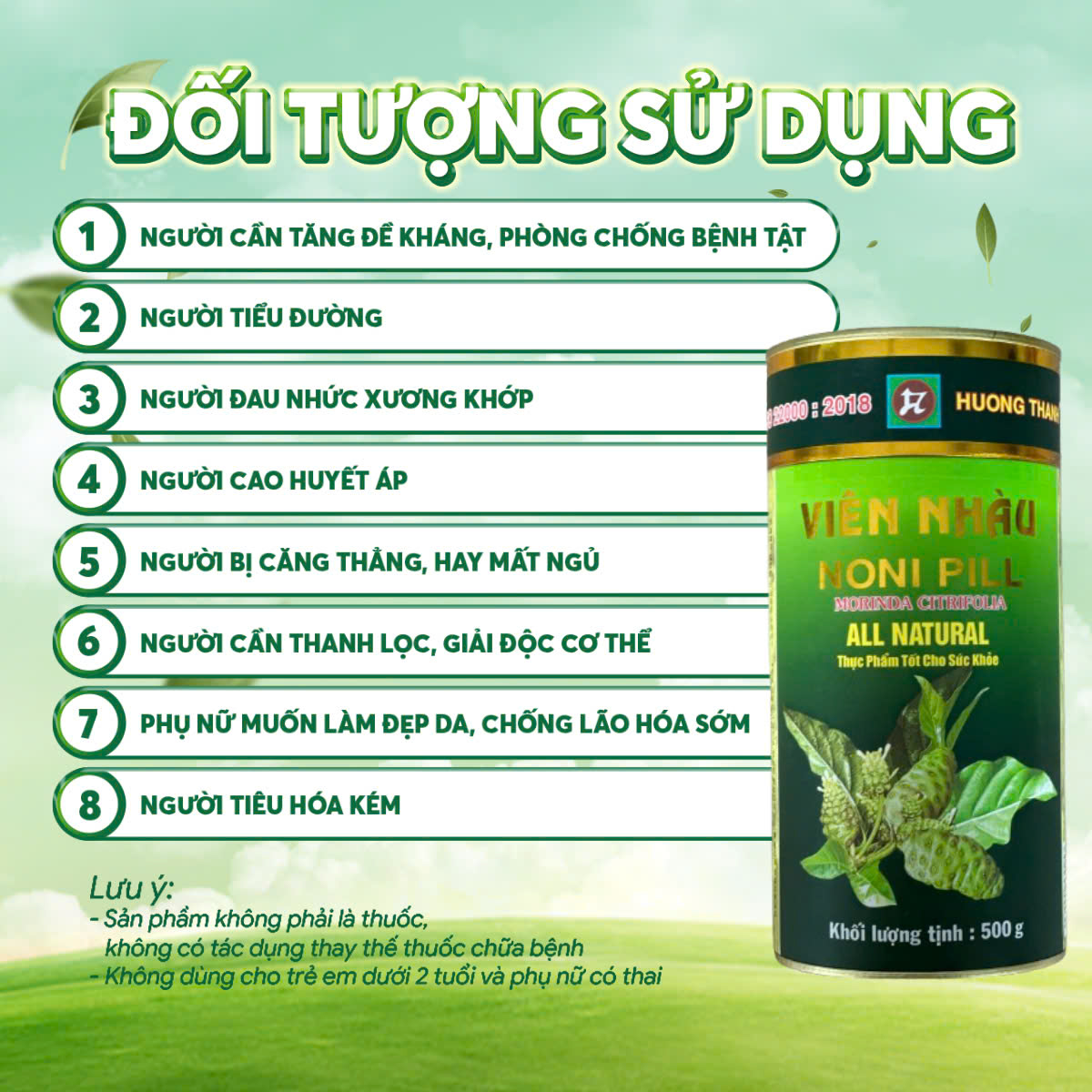 Mô tả Combo 5 Hộp Viên Nhàu Mật Ong Hương Thanh, Hộp 500g - 2