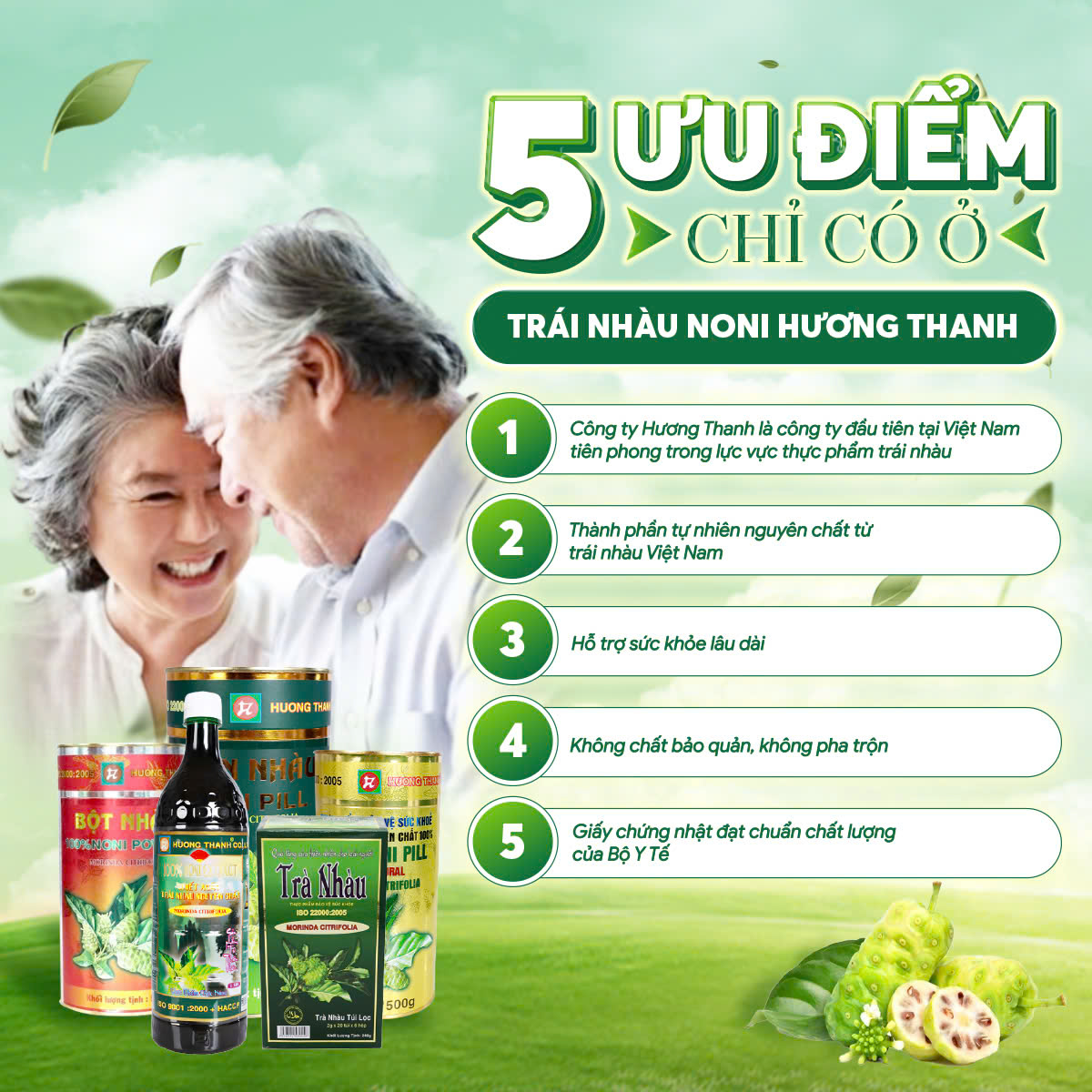 Mô tả Nước Cốt Nhàu 100% Nguyên Chất Noni Hương Thanh, Chai 1L - 5