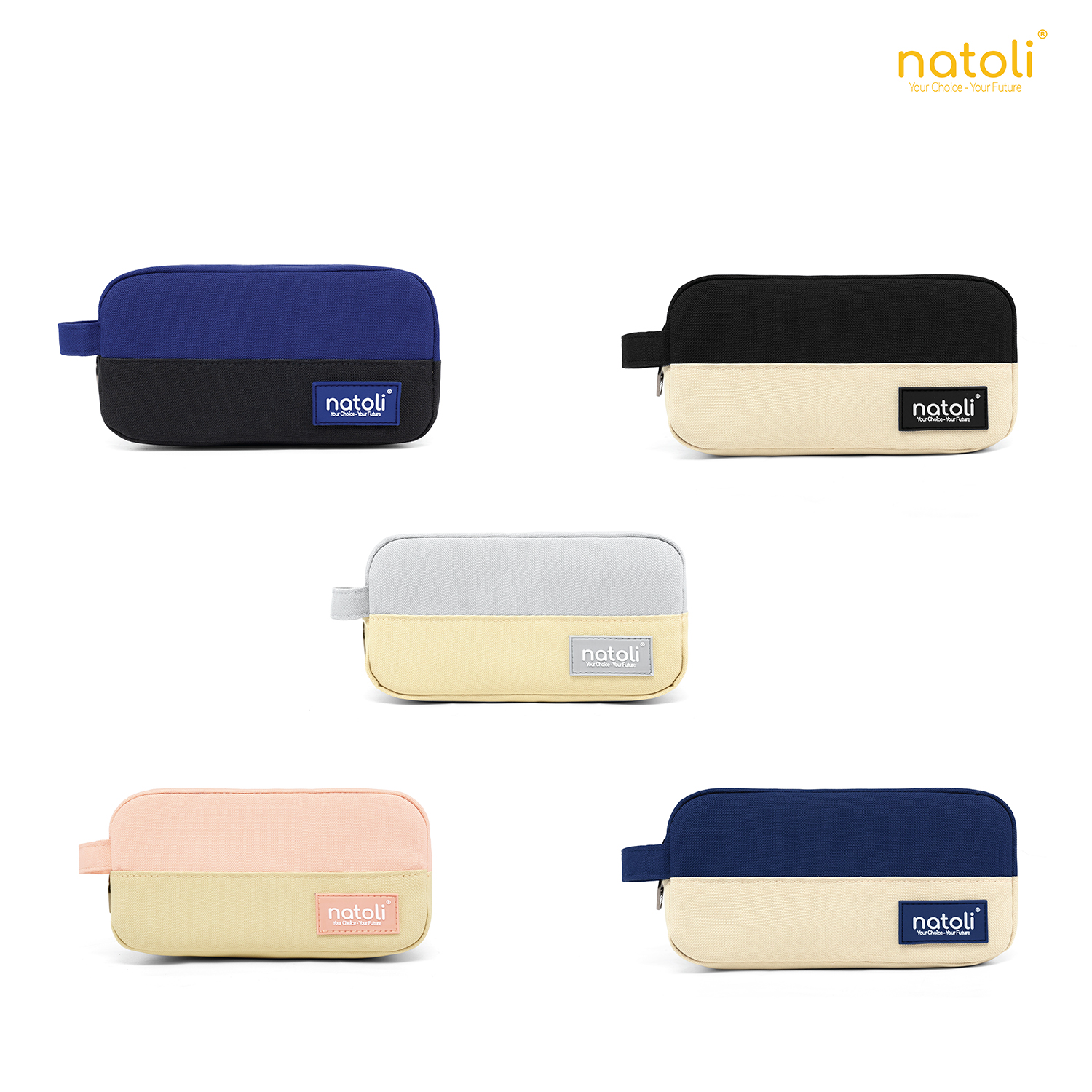 Mô tả Bóp viết nhiều ngăn NATOLI, hộp bút cute chống nước đựng bút đa năng - BST Simple Duo Pen Case T23 - 4