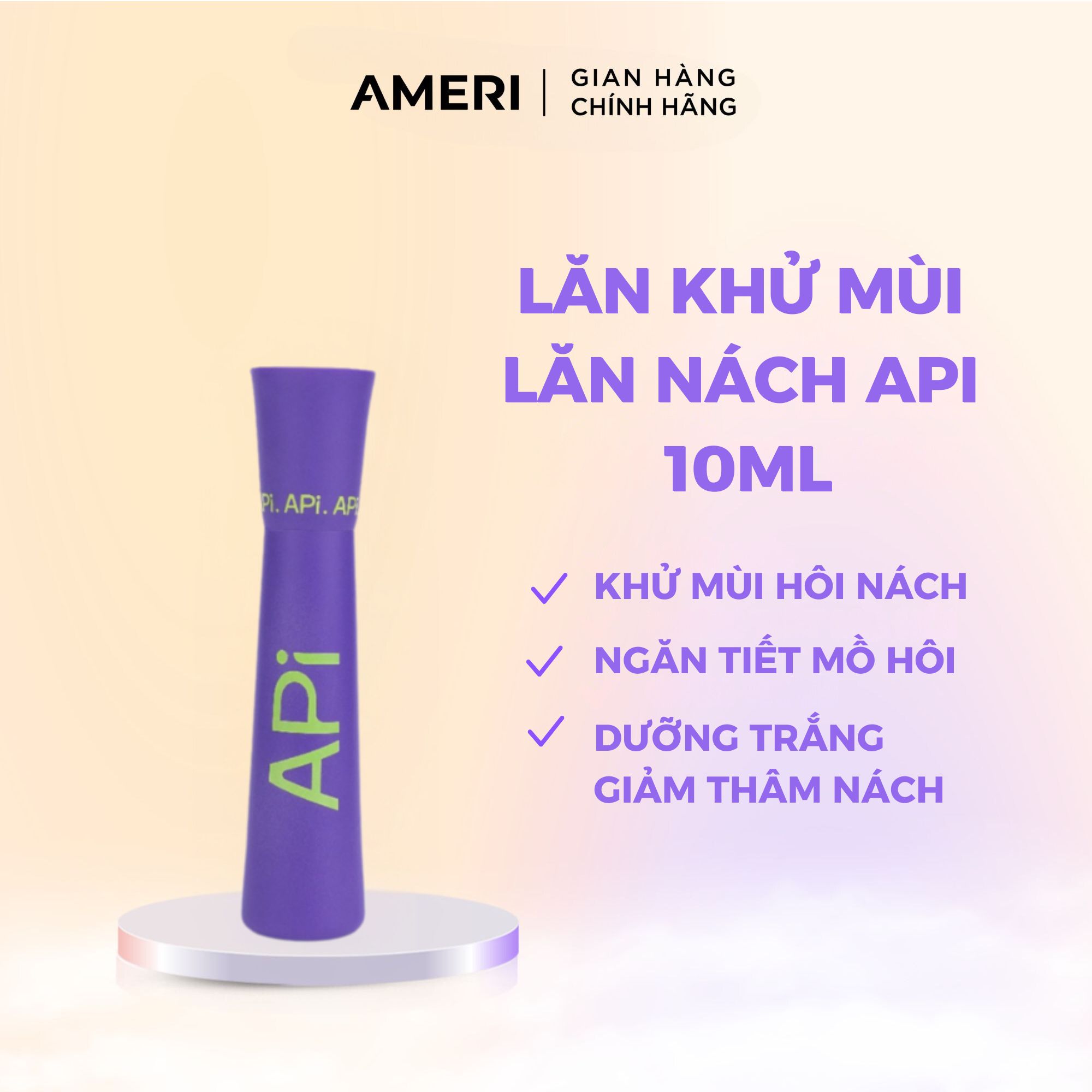 Mô tả Lăn khử mùi, Lăn nách API khử mùi hôi nách, Son nách API dưỡng trắng, giảm thâm ngăn tiết mồ hôi API BODY ODOR - 2
