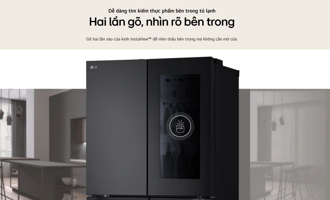 Mô tả Tủ lạnh LG French Door InstaView™ 530L màu đen LFB53BLMI - 2