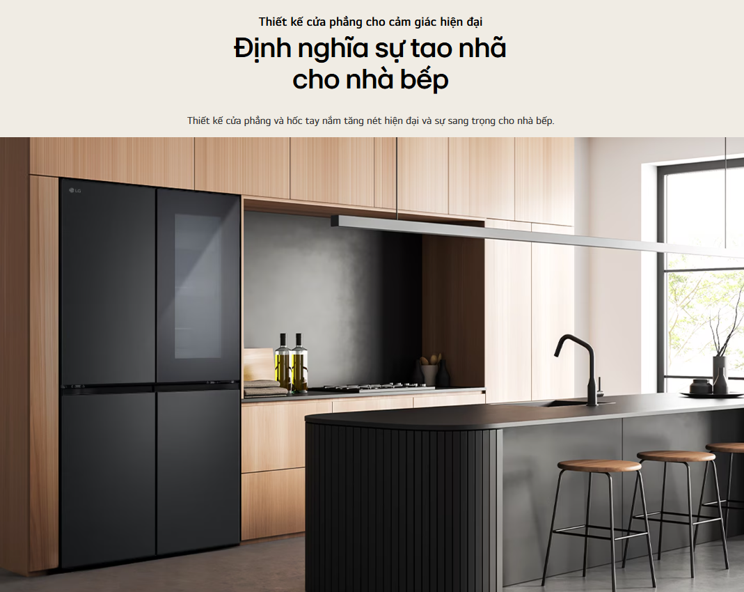 Mô tả Tủ lạnh LG French Door InstaView™ 530L màu đen LFB53BLMI - 1