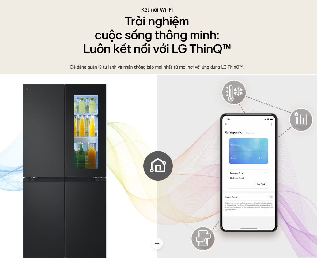 Mô tả Tủ lạnh LG French Door InstaView™ 530L màu đen LFB53BLMI - 3