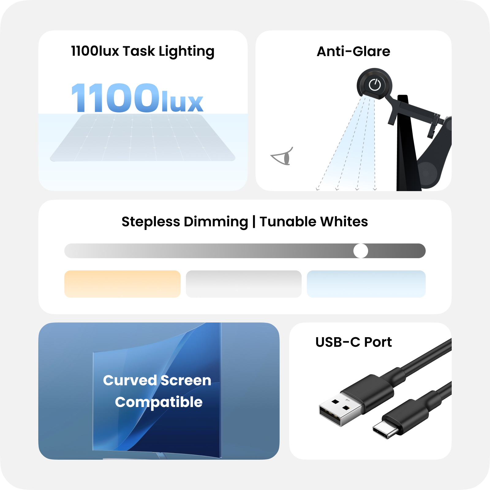 Mô tả Đèn màn hình máy tính Yeelight Pura Monitor Light Bar, điều chỉnh ánh sáng, dùng được màn hình cong - 2