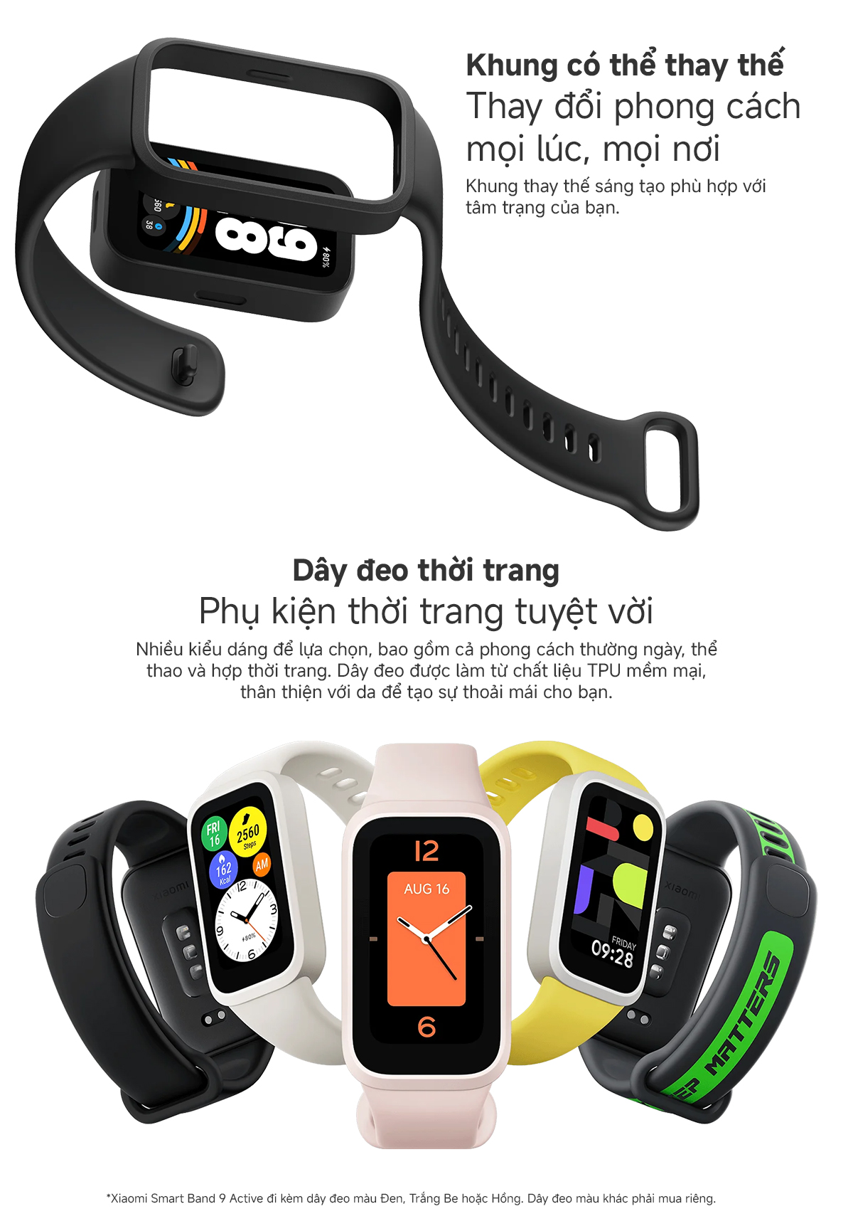 Xiaomi Miband 9 Active Màn hình