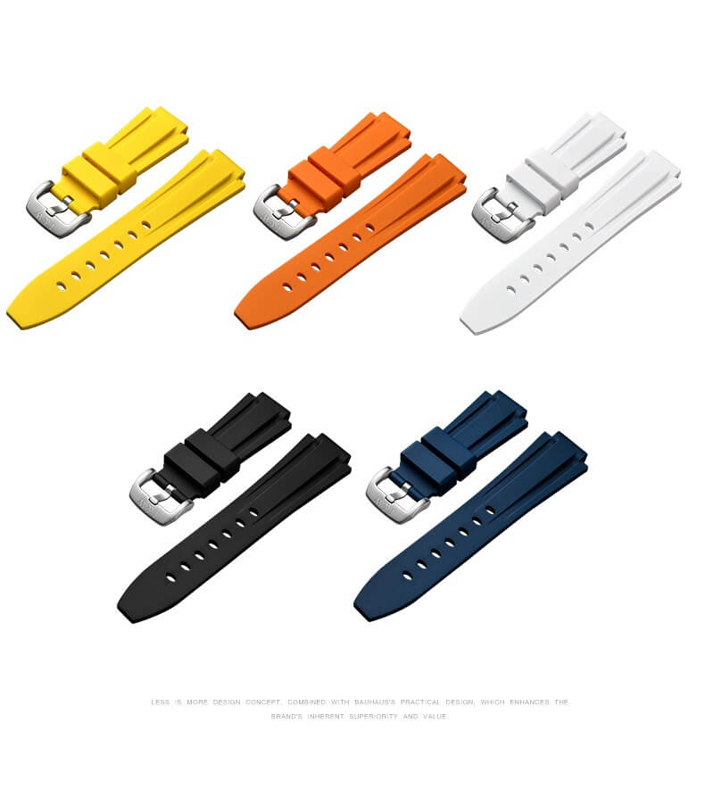 Mô tả Dây Silicon đồng hồ nam I&W Carnival chính hãng SL07 màu Đỏ- Khóa cài bền bỉ chống nước tuyệt đối - 8