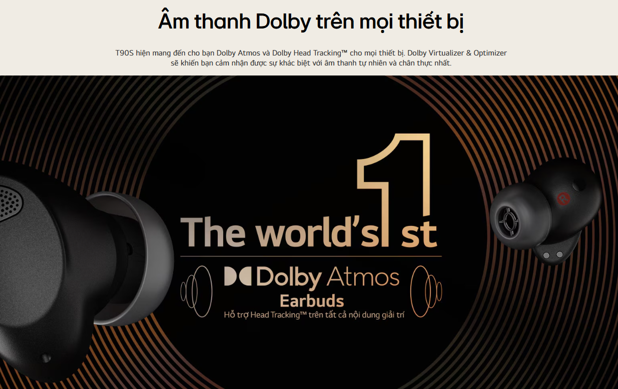 Mô tả Tai Nghe Bluetooth LG TONE Free T90S - Công nghệ Dolby Atmos | ANC | UVnano | Dual Connection - 2