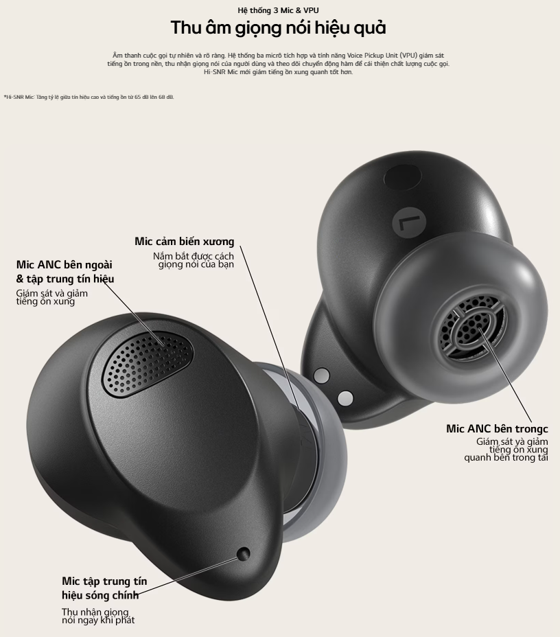 Mô tả Tai Nghe Bluetooth LG TONE Free T90S - Công nghệ Dolby Atmos | ANC | UVnano | Dual Connection - 7