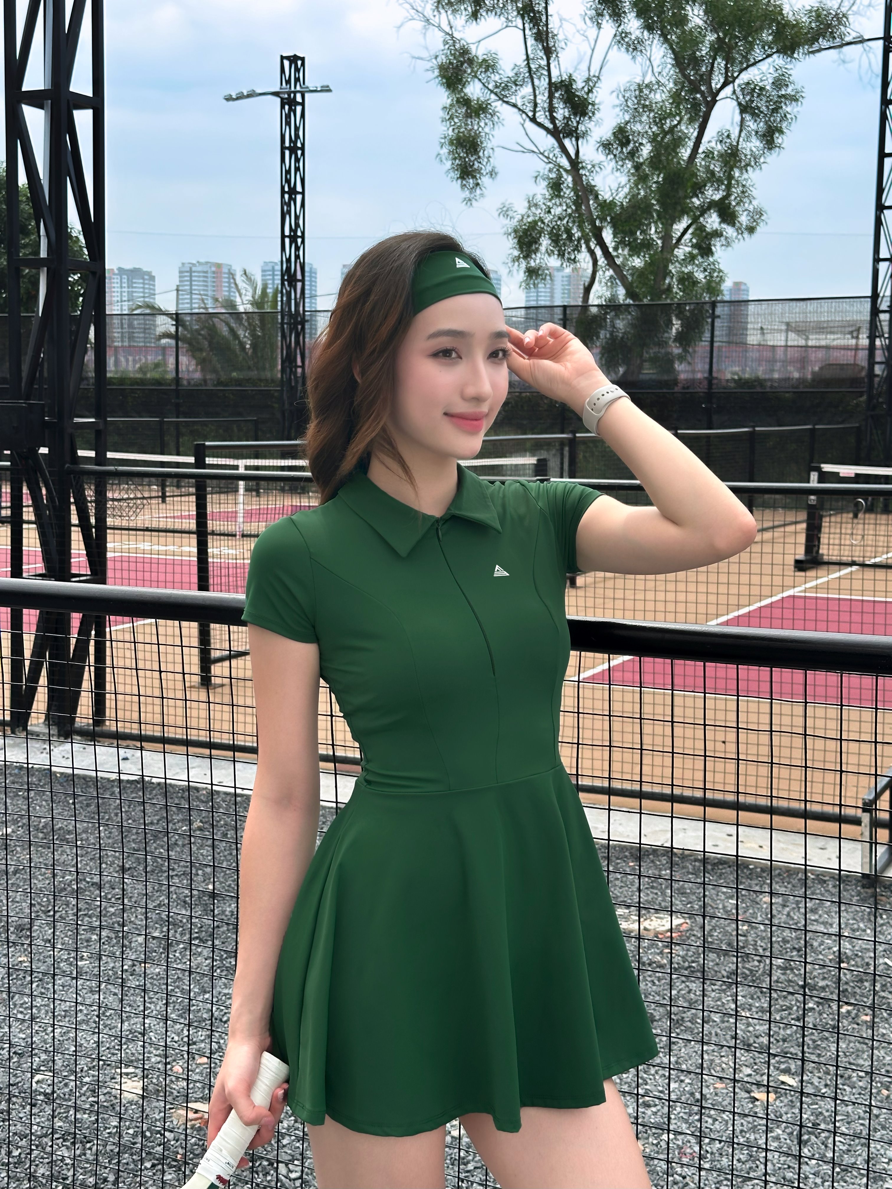 Mô tả Băng đô thể thao nữ Fitme Headband chạy bộ, chơi tennis, pickleball co giãn thấm hút mồ hôi BDTN01 - 4