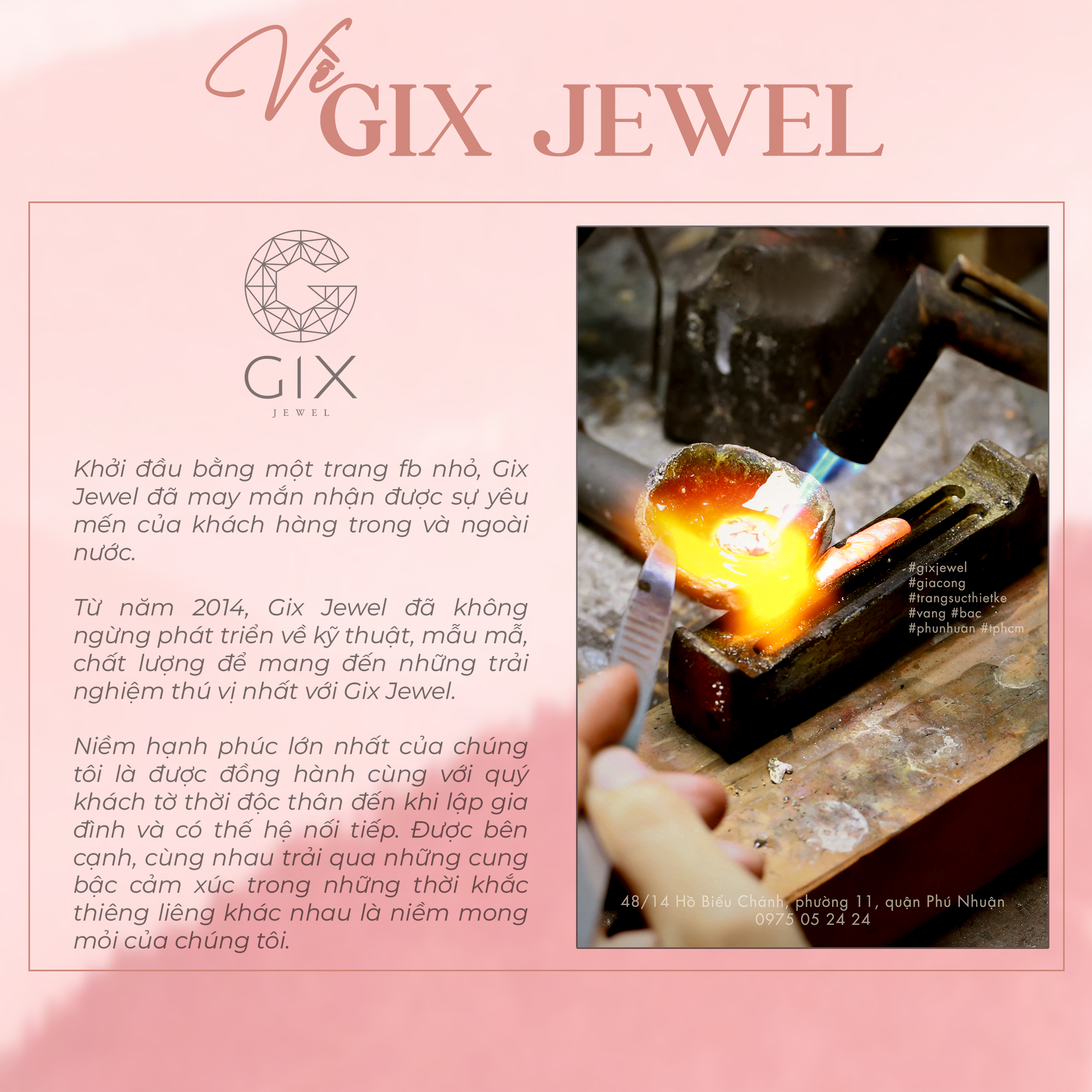 Mô tả Nhẫn cưới Bạc mạ vàng 18K khắc vân tay thiết kế đơn giản khắc tên Gix Jewel - 8