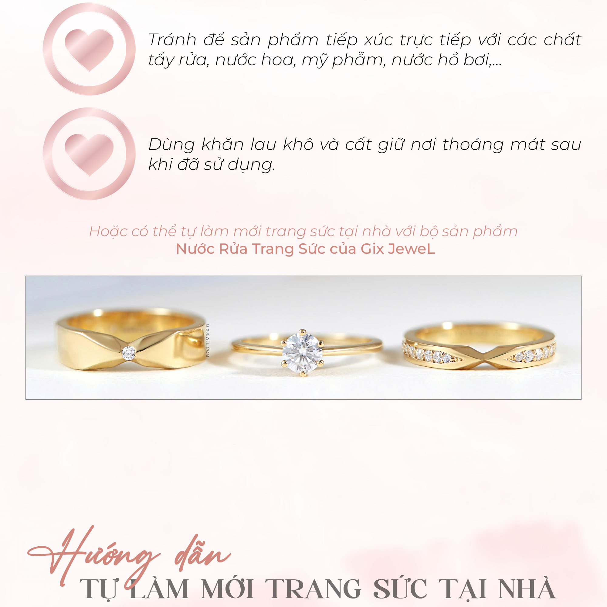 Mô tả Nhẫn cưới Bạc mạ vàng 18K khắc vân tay thiết kế đơn giản khắc tên Gix Jewel - 4