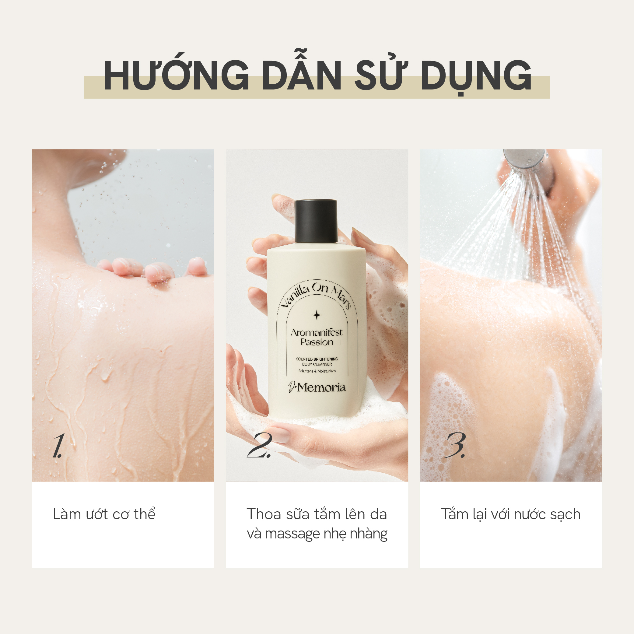 Mô tả Sữa Tắm Trắng Da Hương Nước Hoa Thư Giãn De Memoria Scented Brightening B​ody Cleanser 300ml - 5