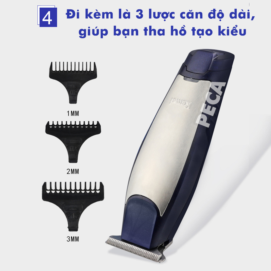 Mô tả Tông đơ chấn viền Kemei KM-5021 nhỏ gọn tiện lợi có thể khắc tóc, cạo đầu, tattoo tóc - Hàng chính hãng - 7