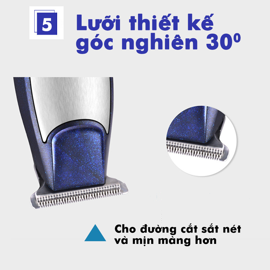 Mô tả Tông đơ chấn viền Kemei KM-5021 nhỏ gọn tiện lợi có thể khắc tóc, cạo đầu, tattoo tóc - Hàng chính hãng - 8