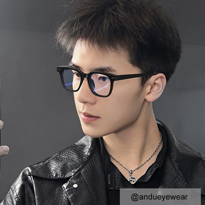Mô tả Gọng kính cận thời trang nam nữ ANDU EYEWEAR dáng vuông chống tia UV cốt kim loại 17180 - 3