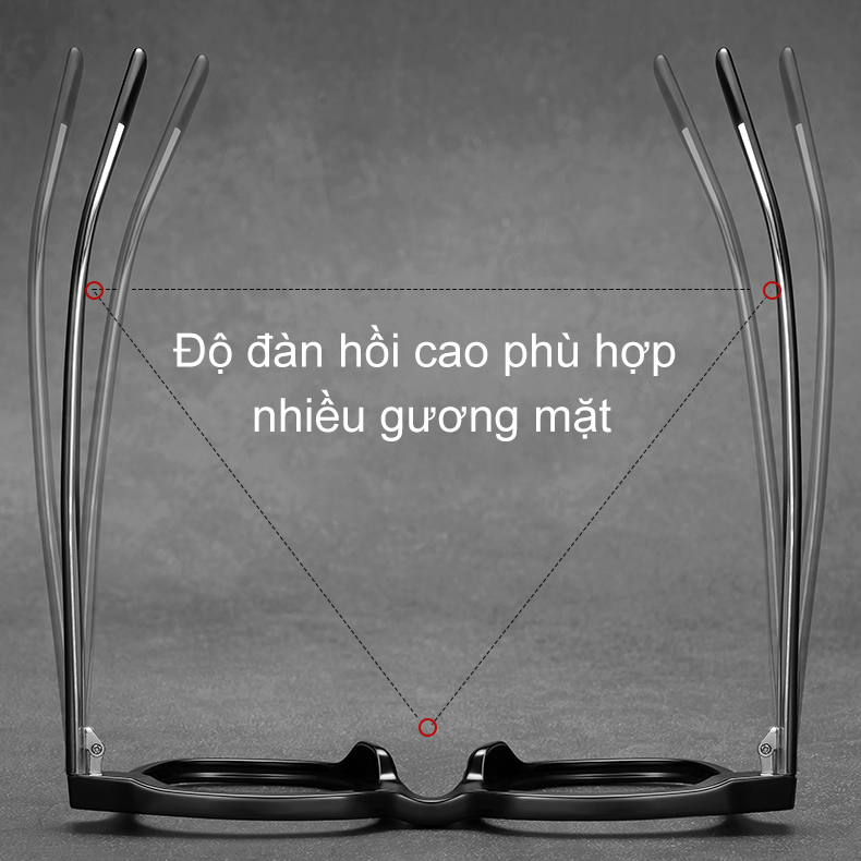 Mô tả Gọng kính cận thời trang nam nữ ANDU EYEWEAR dáng vuông chống tia UV cốt kim loại 17180 - 7
