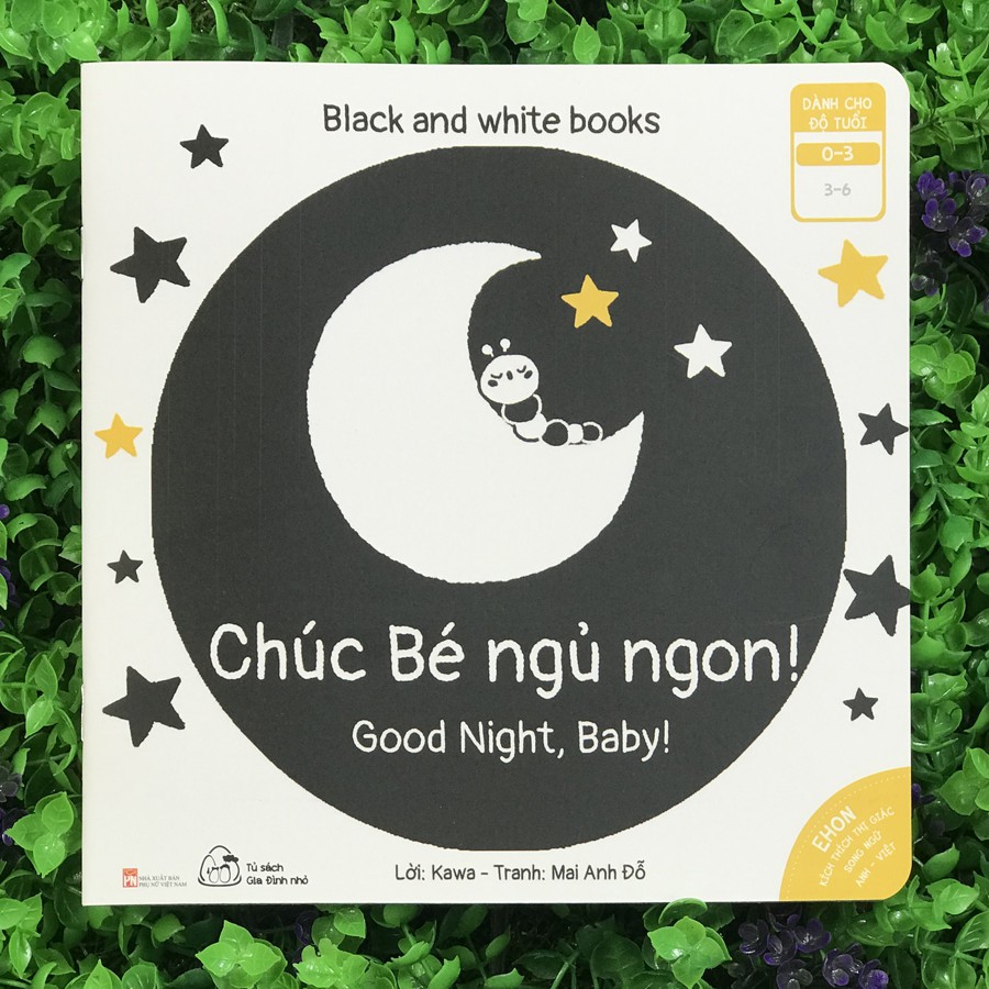Mô tả Sách - Song Ngữ - Black and White books - Chúc Bé Ngủ Ngon (0-3 tuổi) - 4