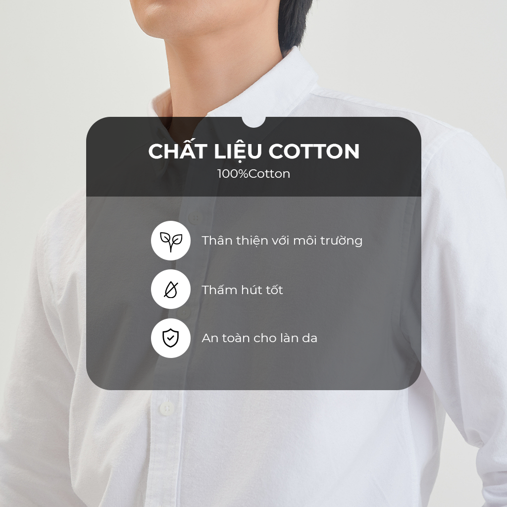 Mô tả Áo Sơ Mi Dài Tay Nam KRIK Form Slimfit Chất Liệu Cotton Cao Cấp Kháng Khuẩn Thiết Kế Basic Thanh Lịch SD3180 - 2
