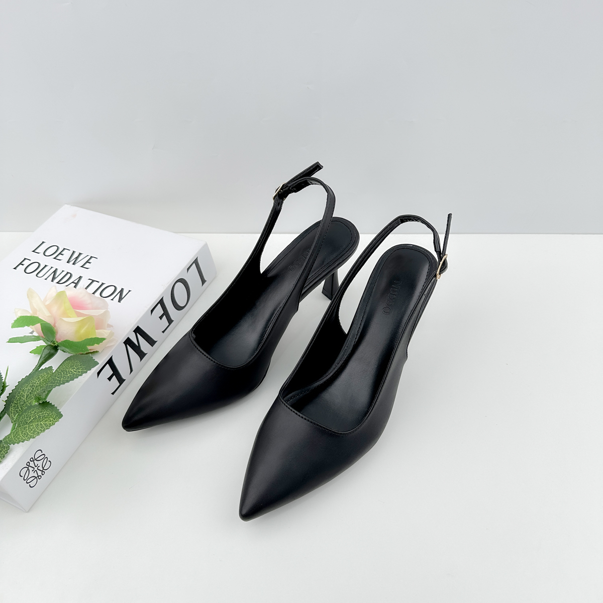 Mô tả Giày Cao Gót Nữ Bít Mũi 7 Phân Mũi Nhọn, Guốc Nữ Slingback Hở Gót Đế Nhọn Sang Trọng NUDDO NL712 - 3