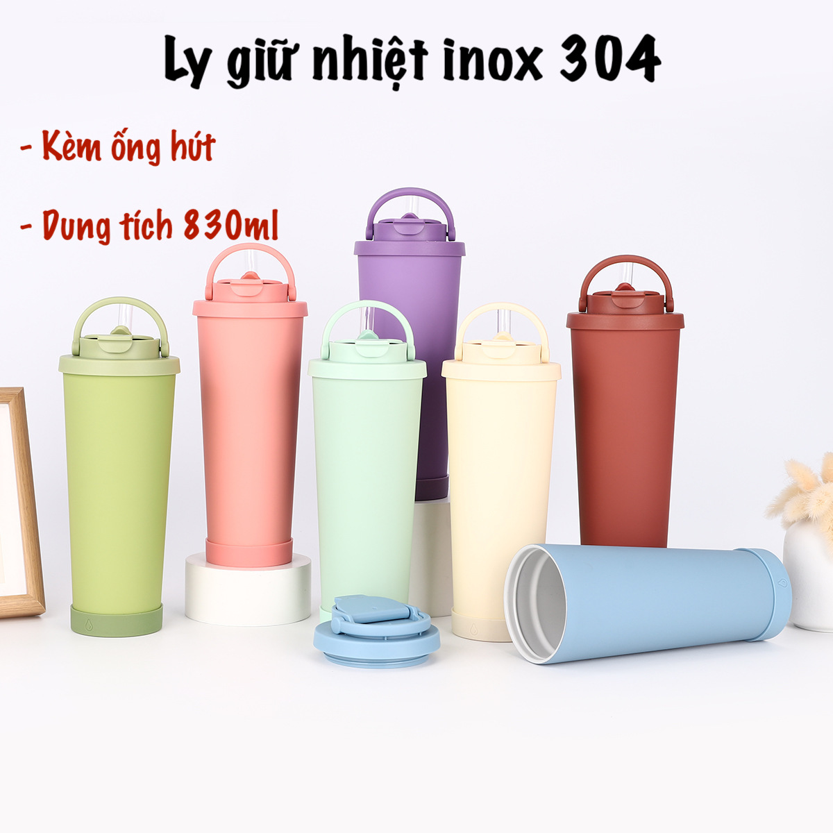 Mô tả Ly giữ nhiệt levika chất liệu inox 304 cao cấp không gỉ giữ nhiệt 8-13h - 1