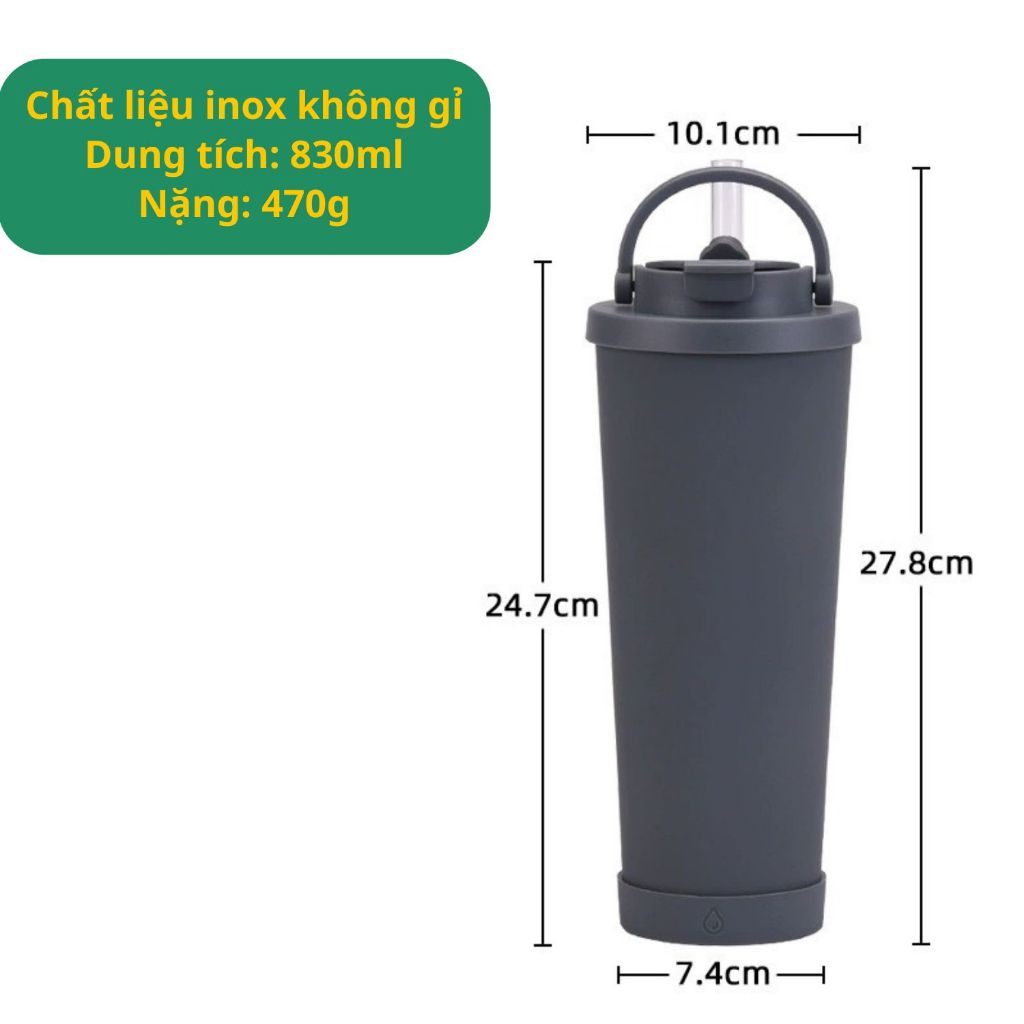 Mô tả Ly giữ nhiệt levika chất liệu inox 304 cao cấp không gỉ giữ nhiệt 8-13h - 6
