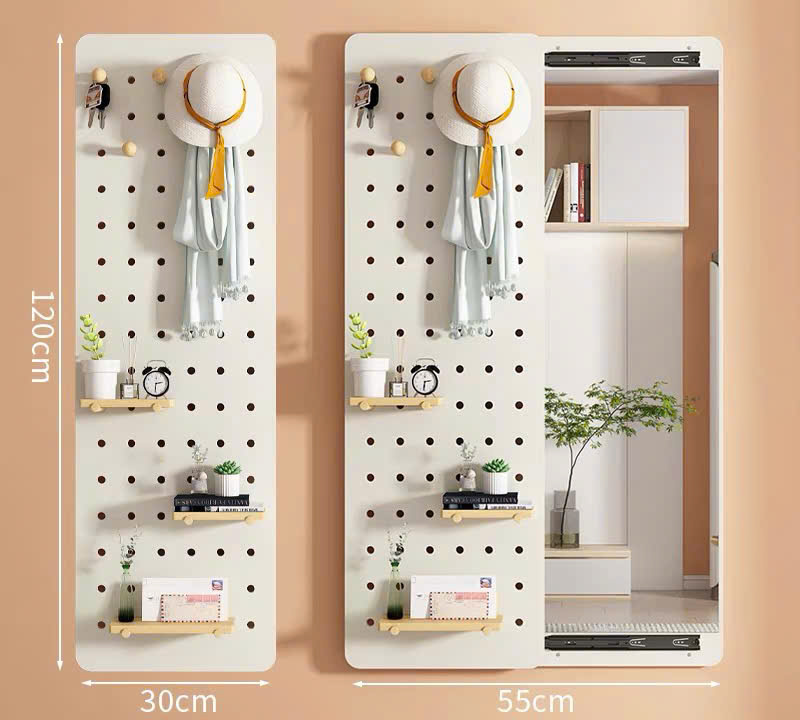 Mô tả Gương cánh trượt thông minh Chữ nhật led cảm ứng viền phun cát cao cấp VUADECOR (tặng kệ và núm gỗ) kích thước 65x120 - 4