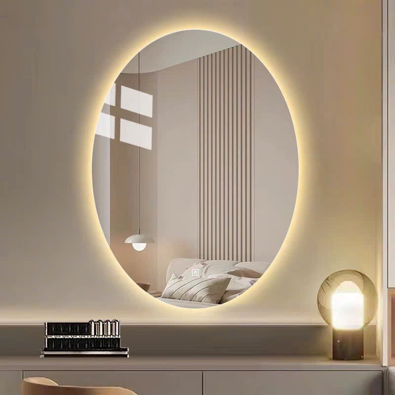 Mô tả Gương Elip treo phòng tắm bàn trang điểm led cảm ứng cao cấp VUADECOR kích thước theo yêu cầu - 1