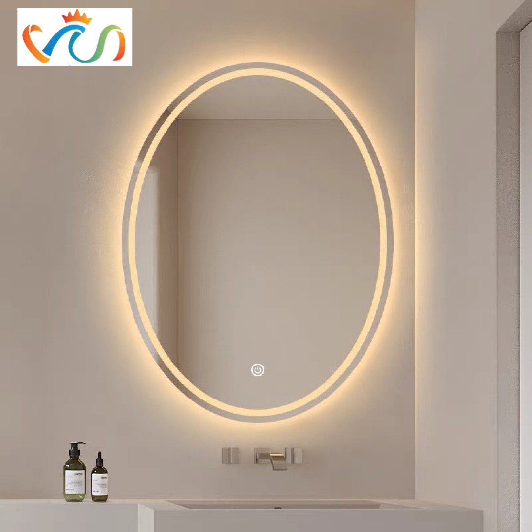 Mô tả Gương Elip treo phòng tắm bàn trang điểm led cảm ứng cao cấp VUADECOR kích thước theo yêu cầu - 5
