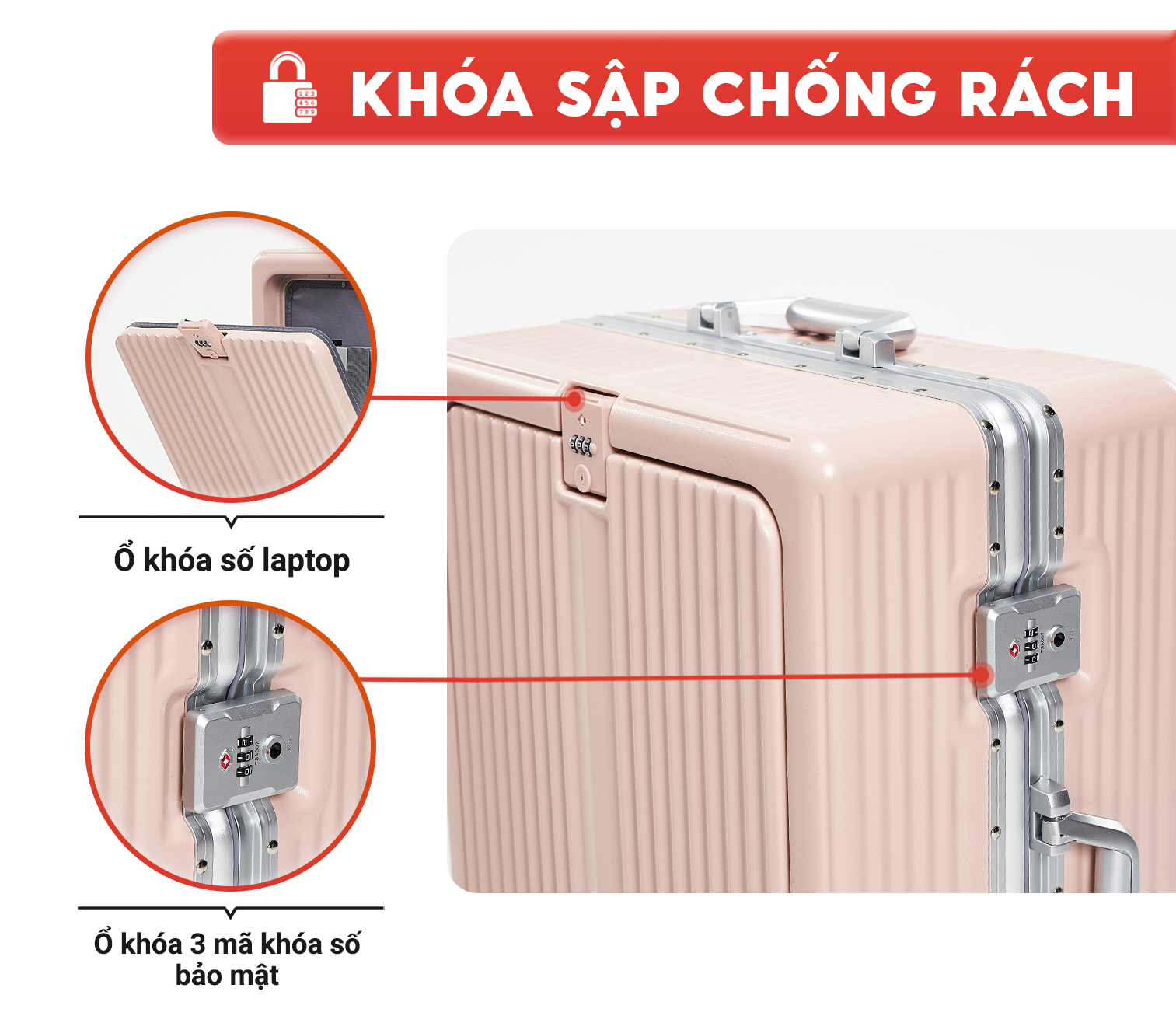 Mô tả Vali SUNNY MONTER - Vali nhựa PC + ABS  khung nhôm, khay đựng cốc, ngăn đựng laptop tiện lợi 20/24 - 11