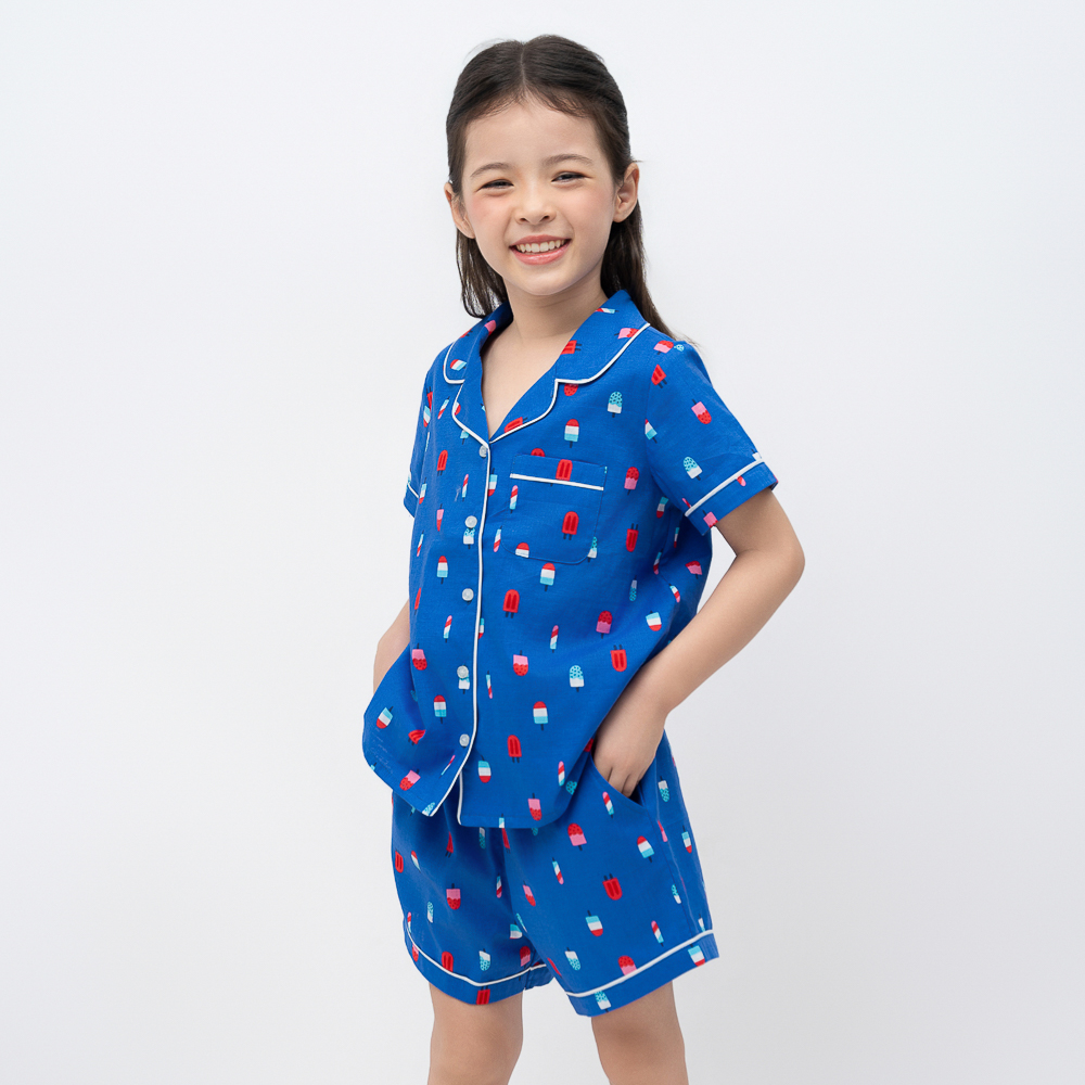 Mô tả Bộ pijama short chất kate, họa tiết đặc trưng cho Noel cho bé KSK066S92 - 1
