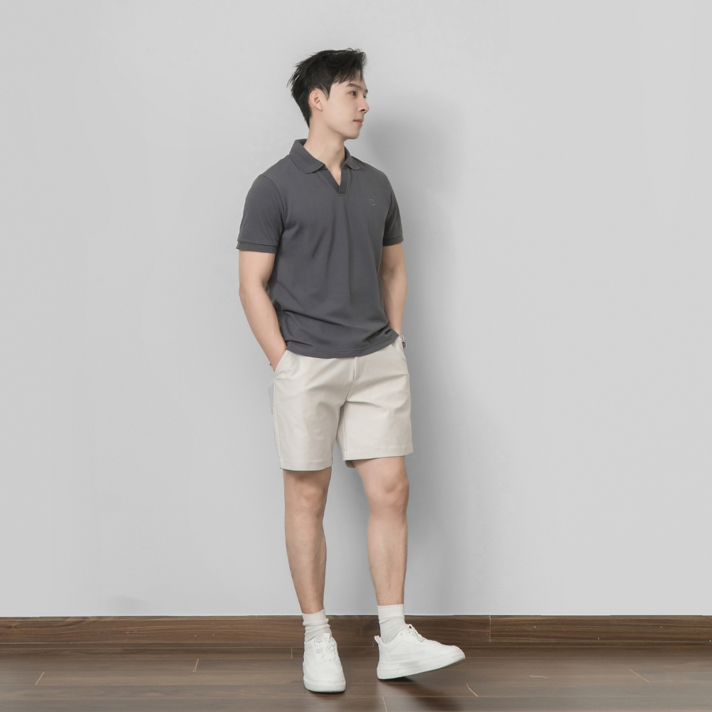 Chi tiết lưng thun Quần short kaki nam BAMI HOME
