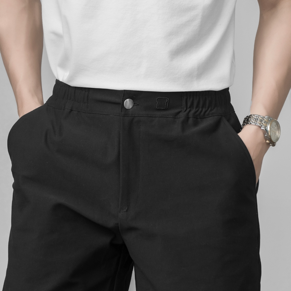 Quần short kaki nam màu Đen Kem Nâu