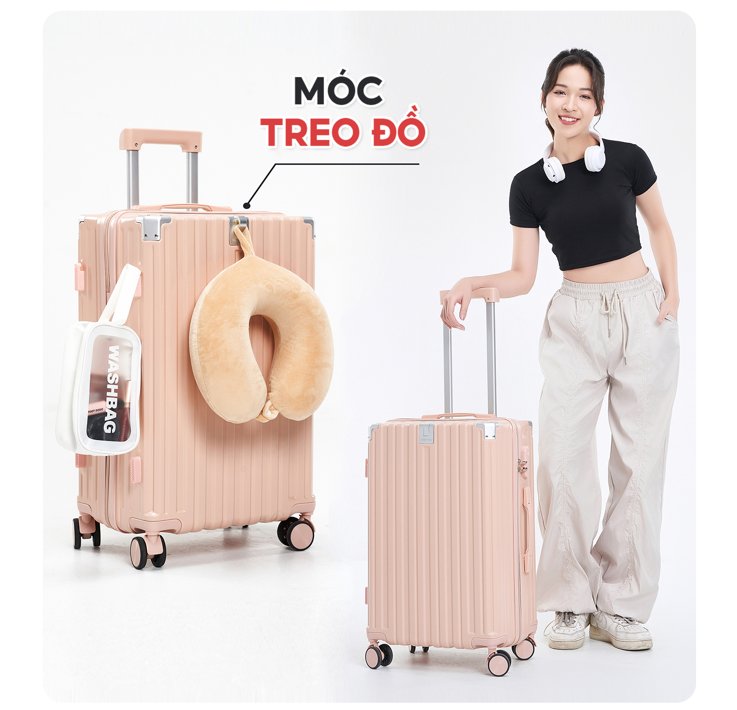 Mô tả Vali SUNNY SV15 - Vali du lịch, vali khóa kéo thời trang nhựa PC + ABS bảo hành 5 năm - 6