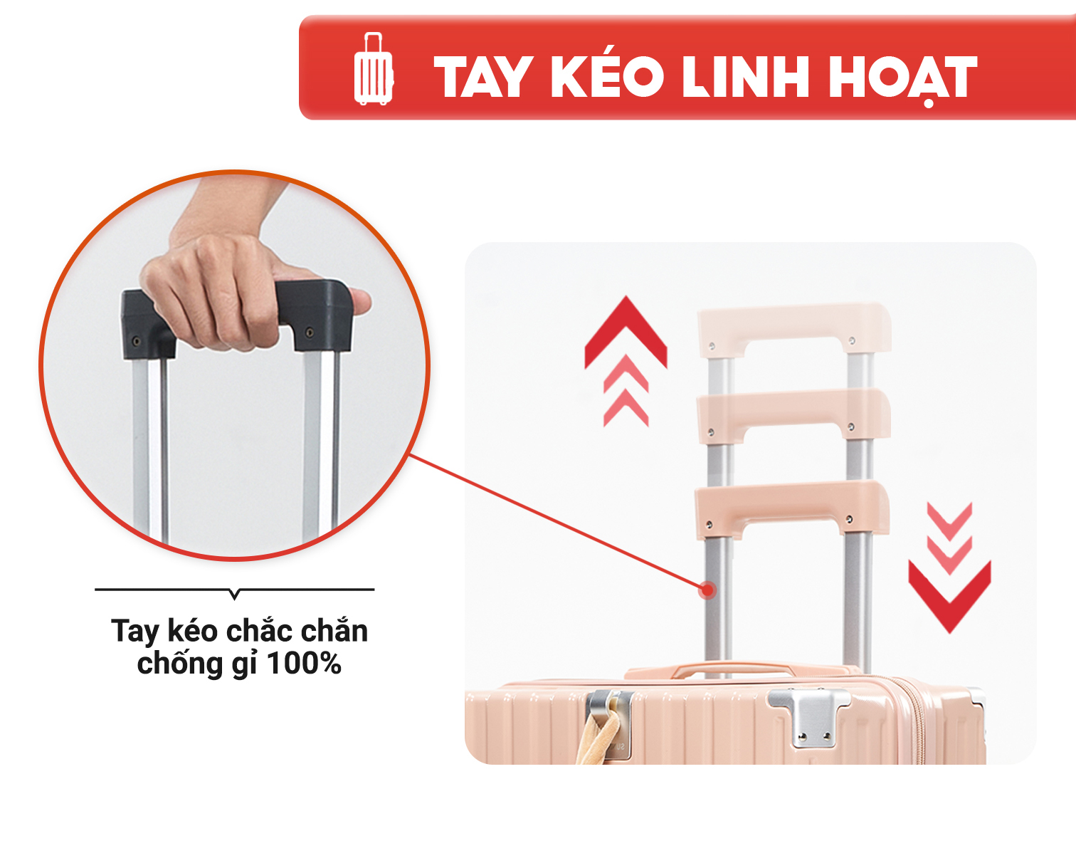 Mô tả Vali SUNNY SV15 - Vali du lịch, vali khóa kéo thời trang nhựa PC + ABS bảo hành 5 năm - 10