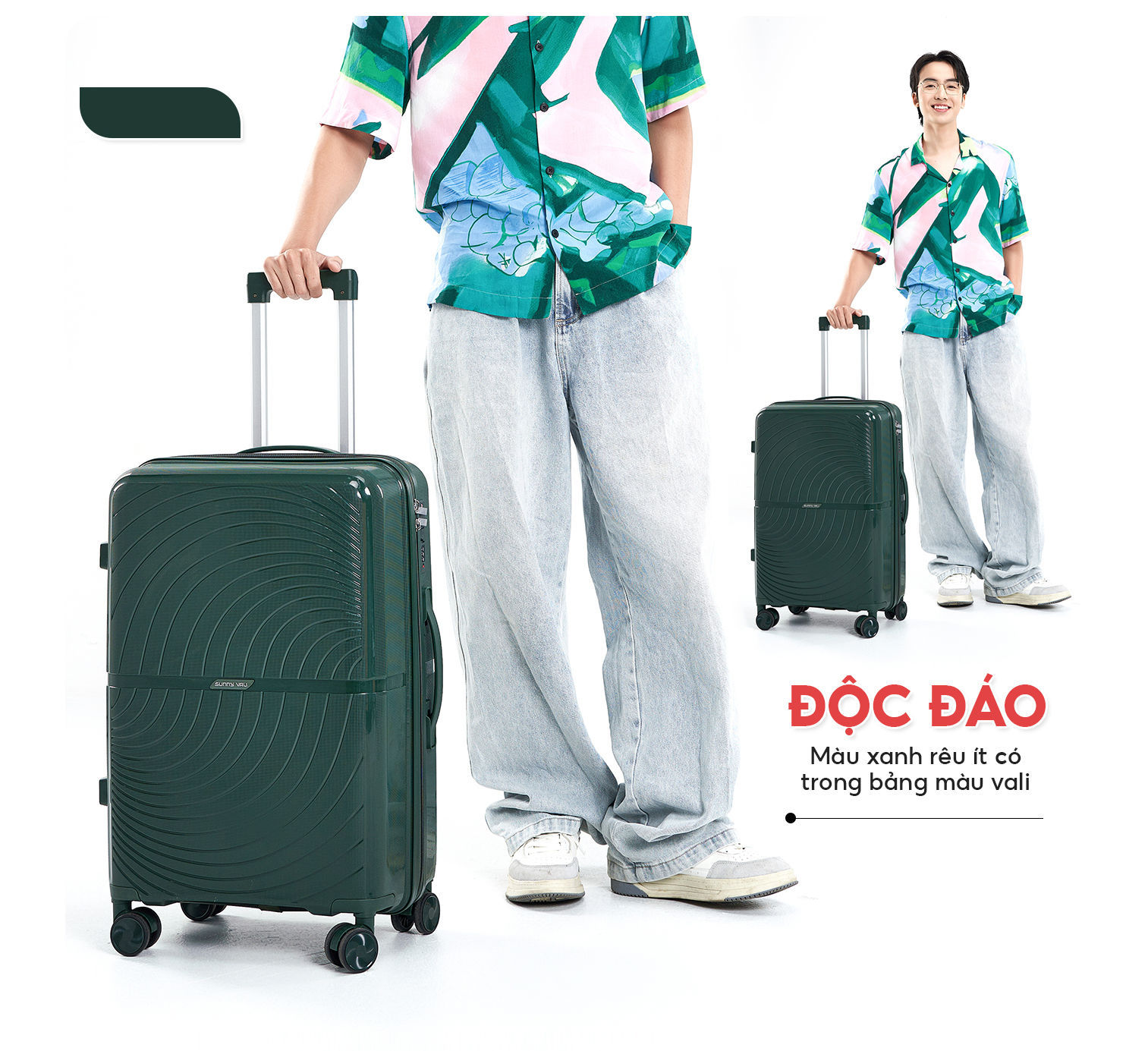 Mô tả Vali kéo SUNNY ROGER - size 20/24/28 inch nhựa PP chống vỡ, vali thời trang bền đẹp bảo hành 10 năm - 5