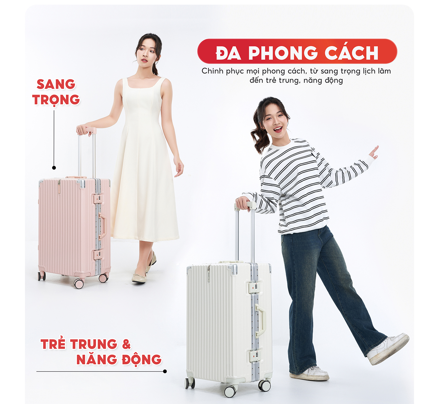 Mô tả Vali du lịch SUNNY LUMI LM01/RAYMOND CAO CẤP- Vali nhựa PC + ABS khung nhôm xách tay, kí gửi 20/24/28 inch - 5