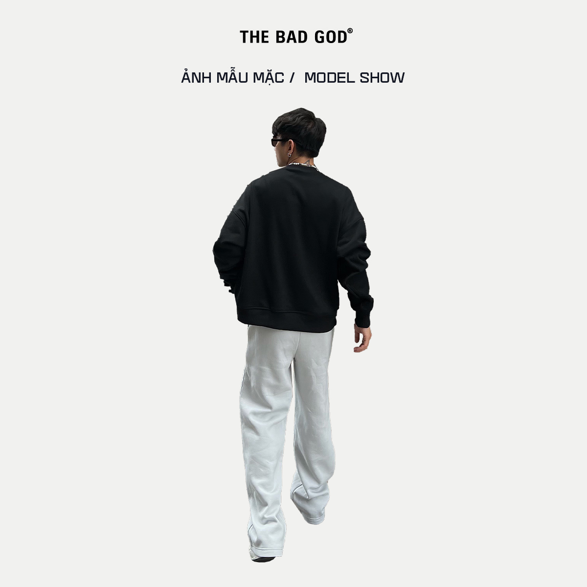 Mô tả Quần dài ống rộng suông chất nỉ bông thu đông unisex The Bad God Vanish Sweatpants - 6