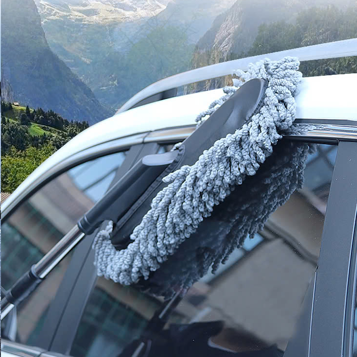 Mô tả Chổi Rửa Xe Ô Tô Chổi Lau Xe Đa Năng Chính Hãng Amalife Cán Có Thể Kéo Dài Sợi Microfiber Quang Dầu - 7