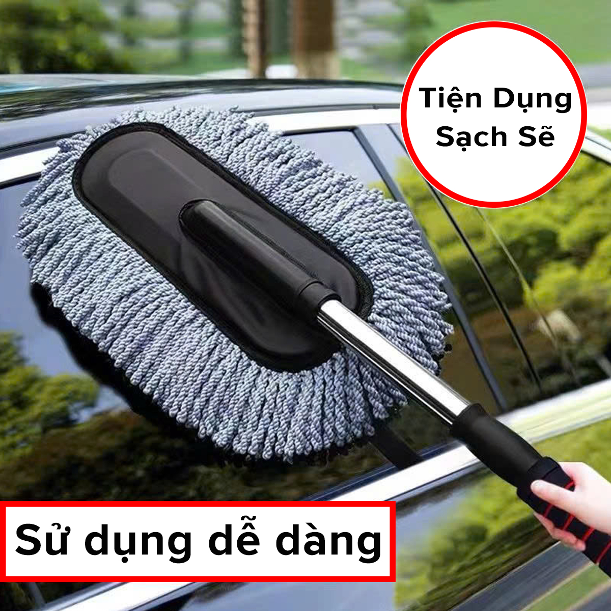 Mô tả Chổi Rửa Xe Ô Tô Chổi Lau Xe Đa Năng Chính Hãng Amalife Cán Có Thể Kéo Dài Sợi Microfiber Quang Dầu - 11