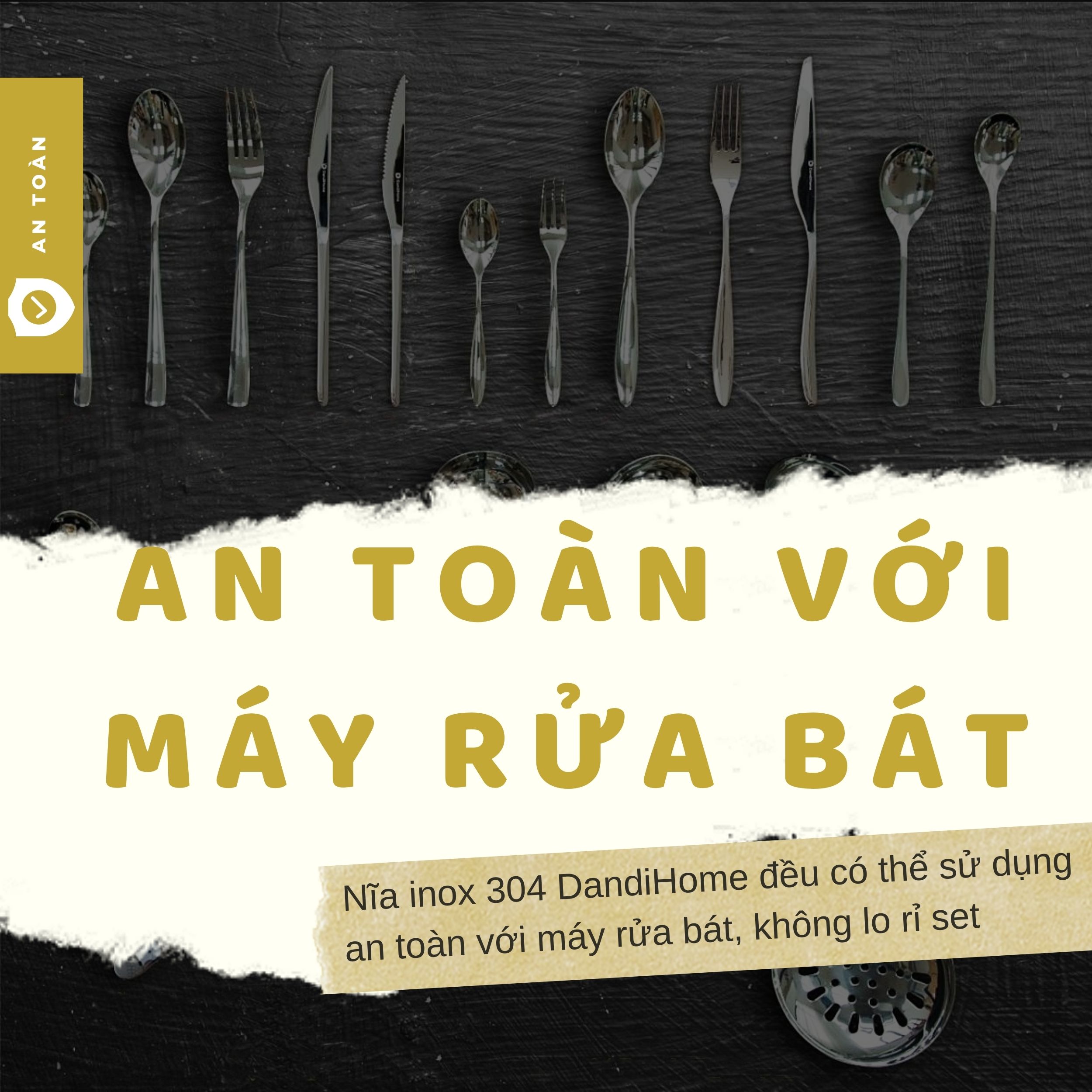 Mô tả Nĩa inox 304 DandiHome cao cấp, sang trọng, tinh tế (1 chiếc) - 9