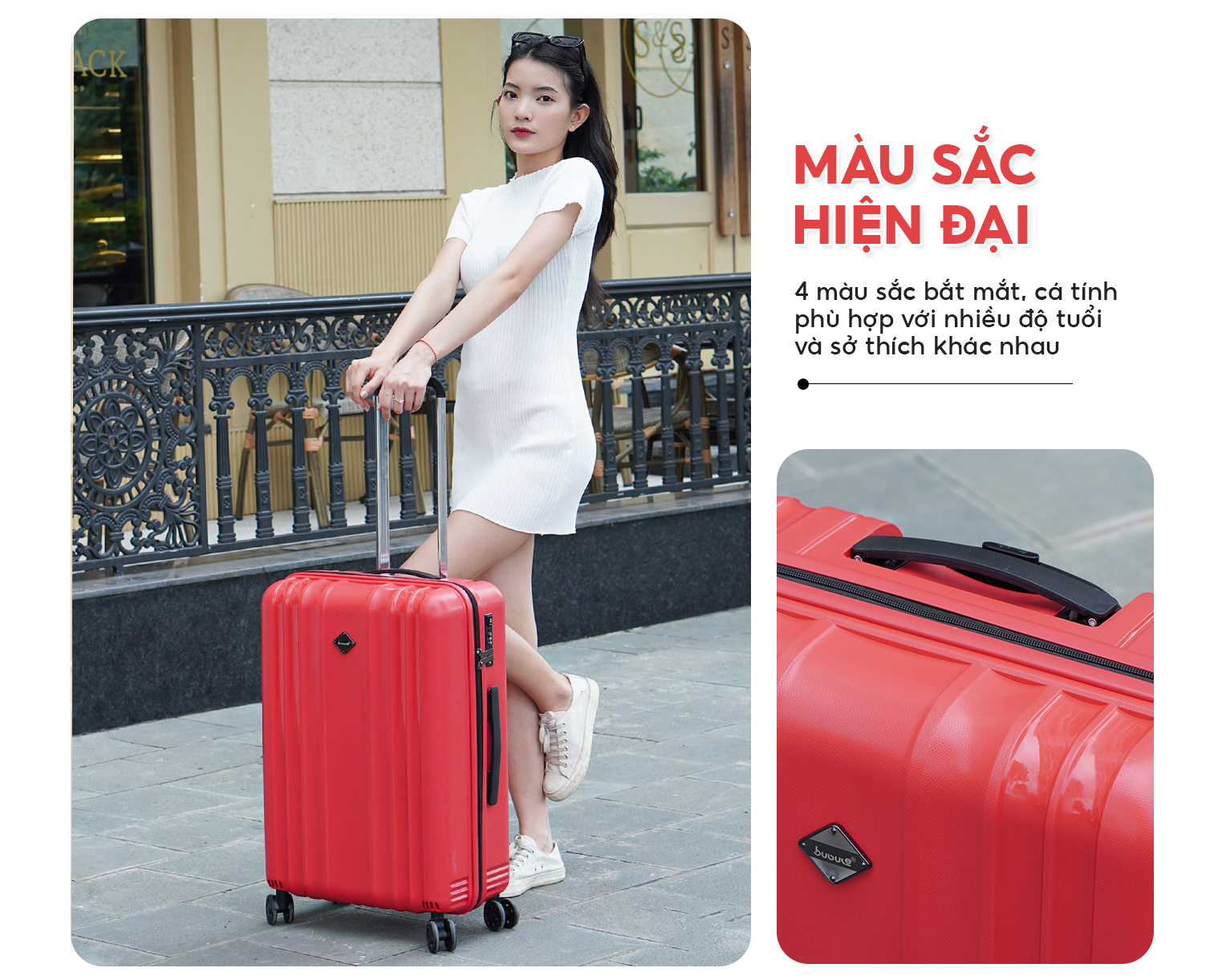 Mô tả Vali kéo SUNNY PP07 - Nhựa PP chống vỡ tuyệt đối xách tay, kí gửi (size 20/24/28 inch) - 6