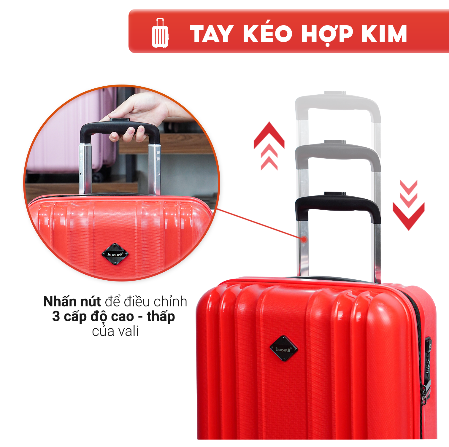 Mô tả Vali kéo SUNNY PP07 - Nhựa PP chống vỡ tuyệt đối xách tay, kí gửi (size 20/24/28 inch) - 10