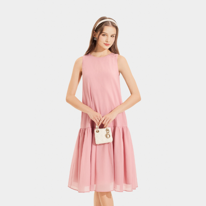 Mô tả Đầm Kiểu Nữ MARC FASHION Form Suông Sát Nách Thắt Nơ Lưng - CBLH073023 - 5
