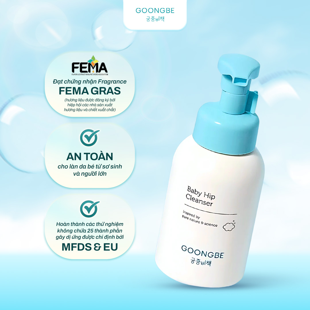 Mô tả Bọt Rửa Mông Khử Mùi Giúp Chống Hăm Tã và Làm Dịu Cho Bé GOONGBE 300ml - 3