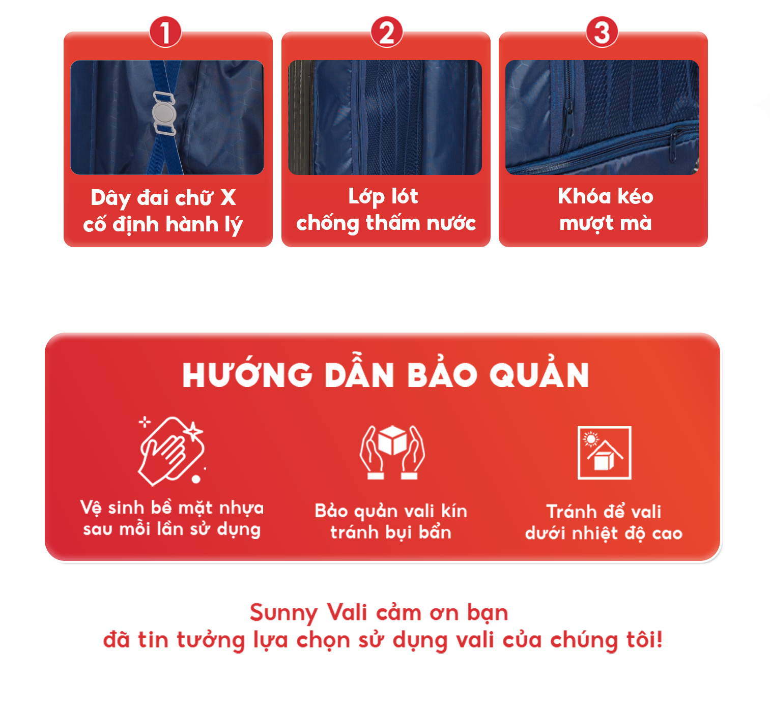 Mô tả Vali kéo du lịch thời trang SUNNY SV07/LATO nhựa PC + ABS (2 size 5 màu) - 12
