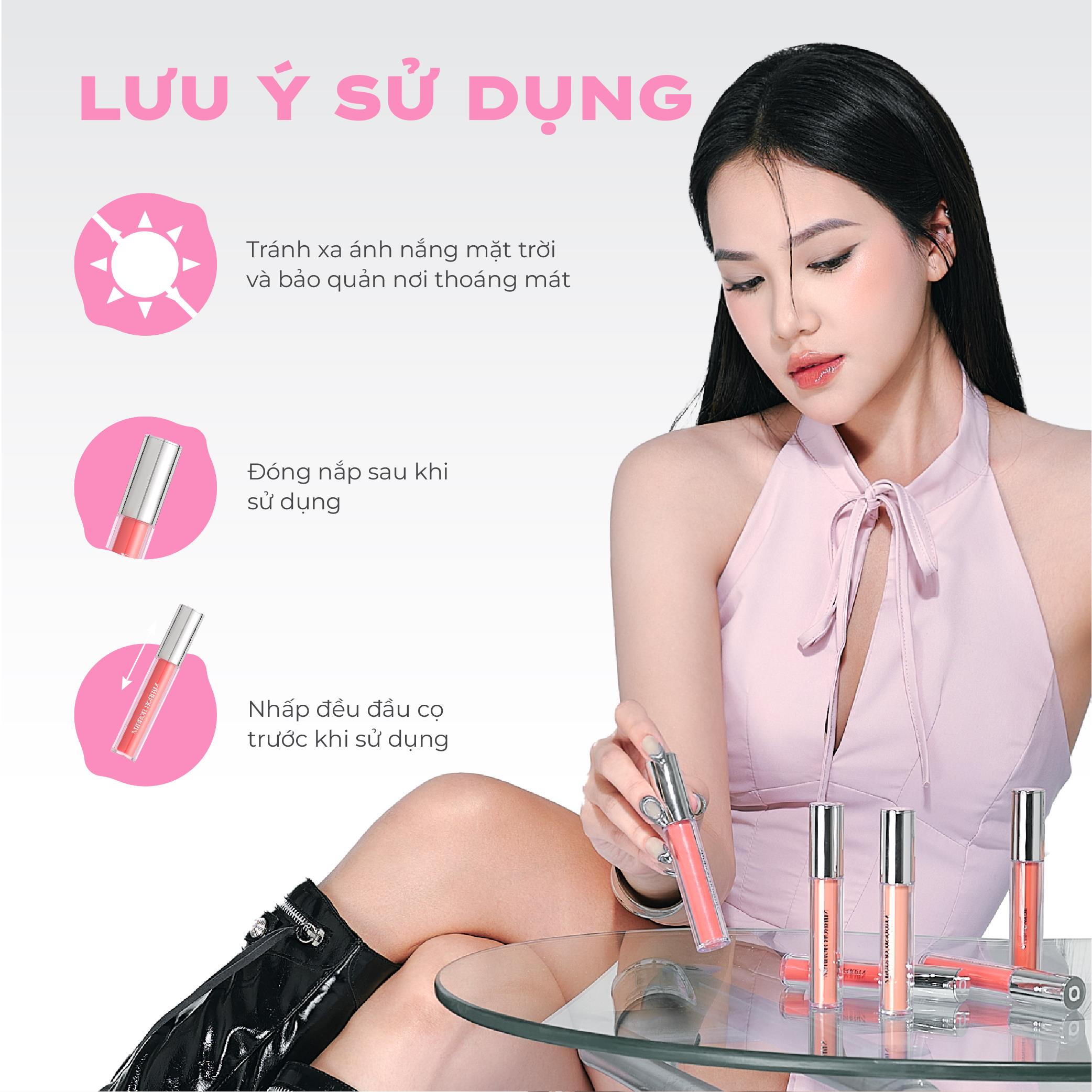 Mô tả Son tint bóng không dính bền màu Lemonade Mirror Mirror Water Tint 4g - 11