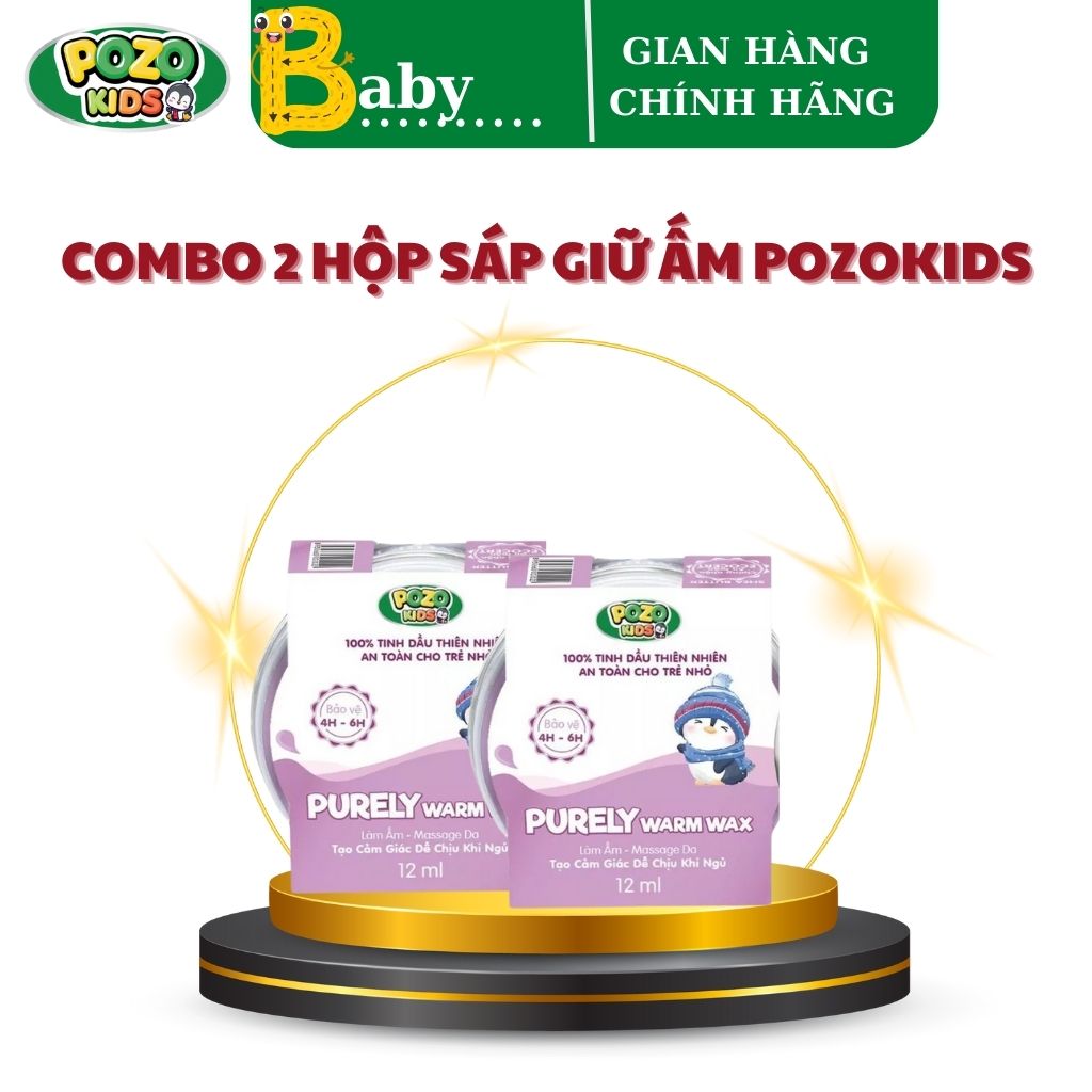 Mô tả Sáp Giữ Ấm Pozo Cho Bé Yêu COMBO 2 HỘP - 1