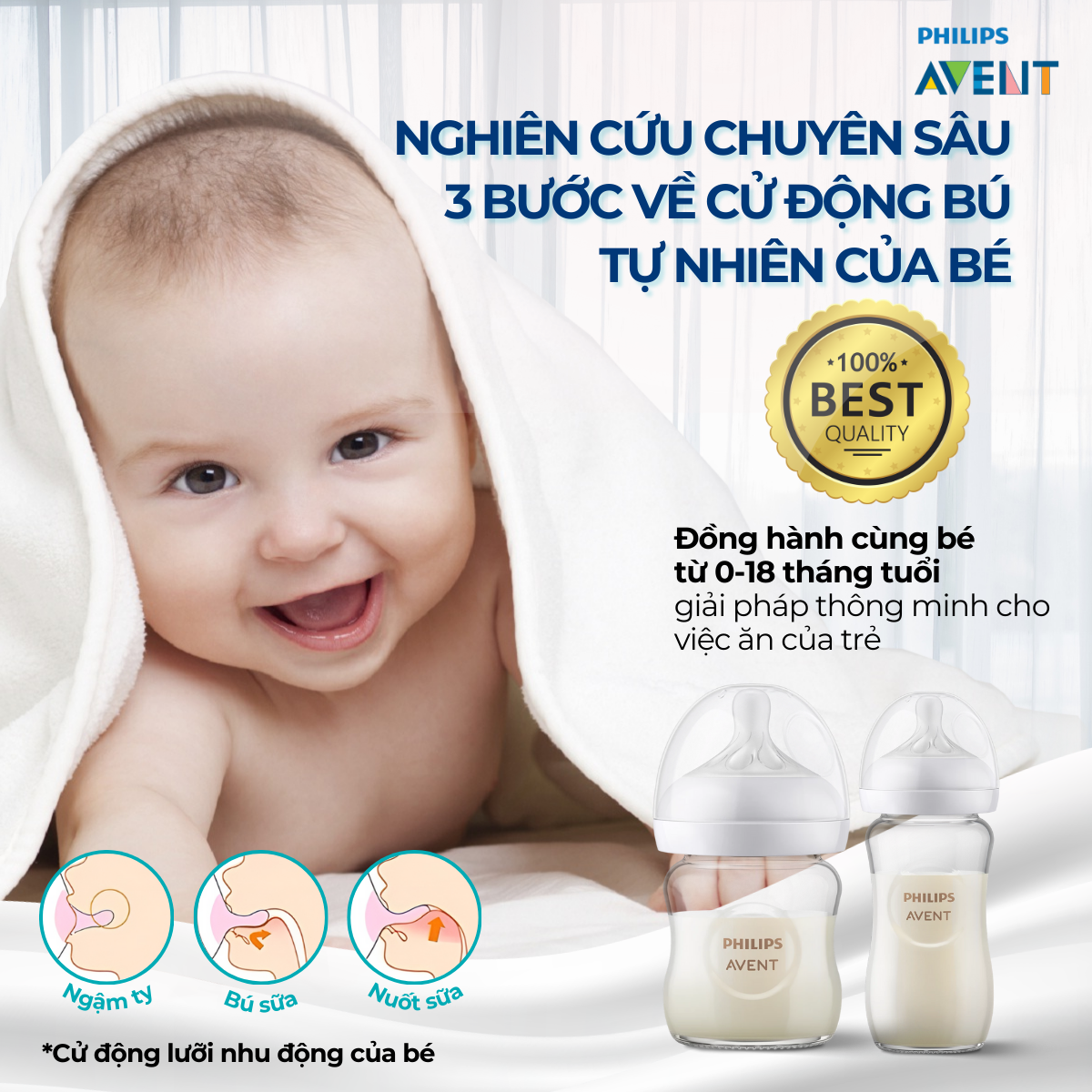 Mô tả Bình Sữa Philips Avent Natural Thủy Tinh Mô Phỏng Tự Nhiên Cao Cấp Cho Bé, Chống Đầy Hơi Sặc Sữa 240ml - 7